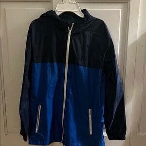 Old Navy Blue and Black Color Block Raincoat
